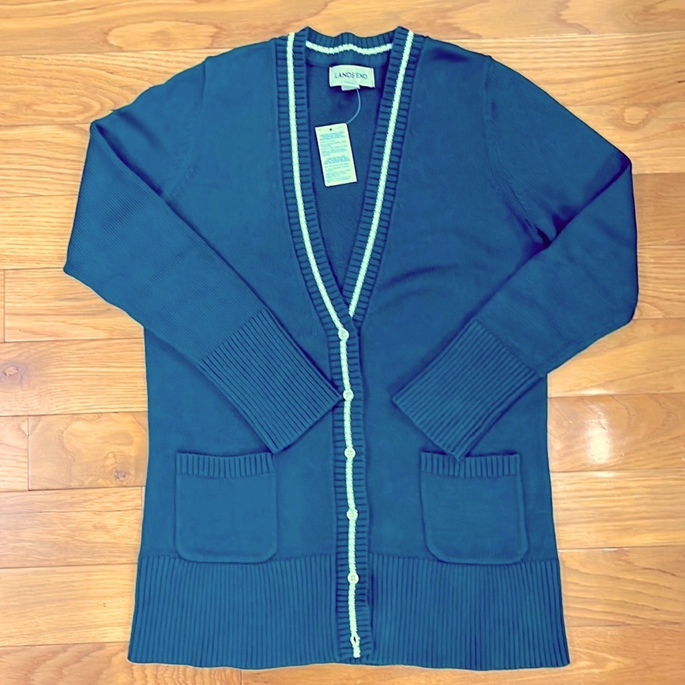 Forest Green Cardigan Lands End